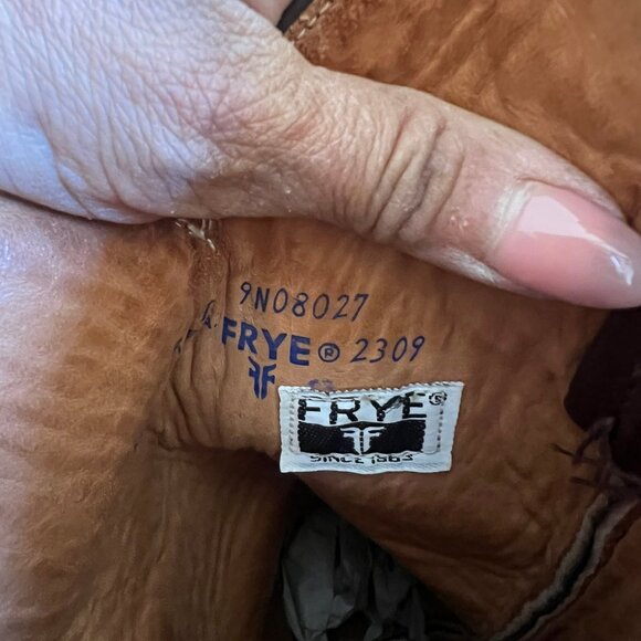 VINTAGE MENS FRYE WESTERN COWBOY BOOTS SIZE 8 MADE IN USA main image 5